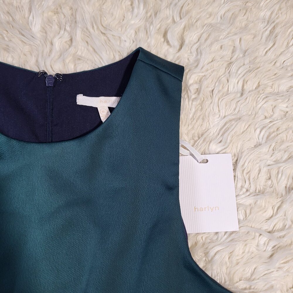 NWT Harlyn Colorblock Drape Cocktail Dress - Size XL - Picture 5 of 11